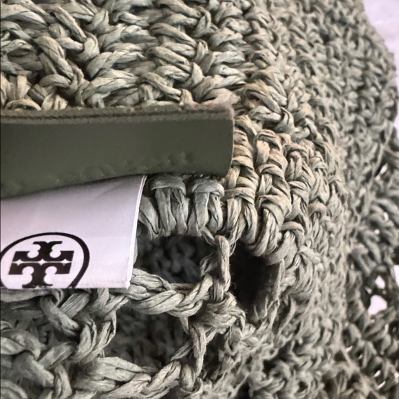 Tory Burch Olive Crochet Tote - Picture 7 of 7